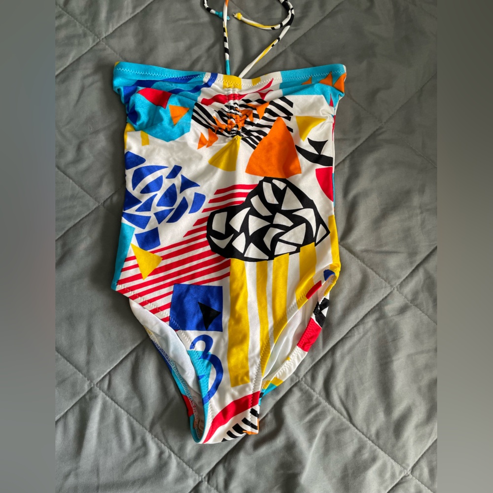 Vintage Style Unique Geometric One Piece Swimsuit